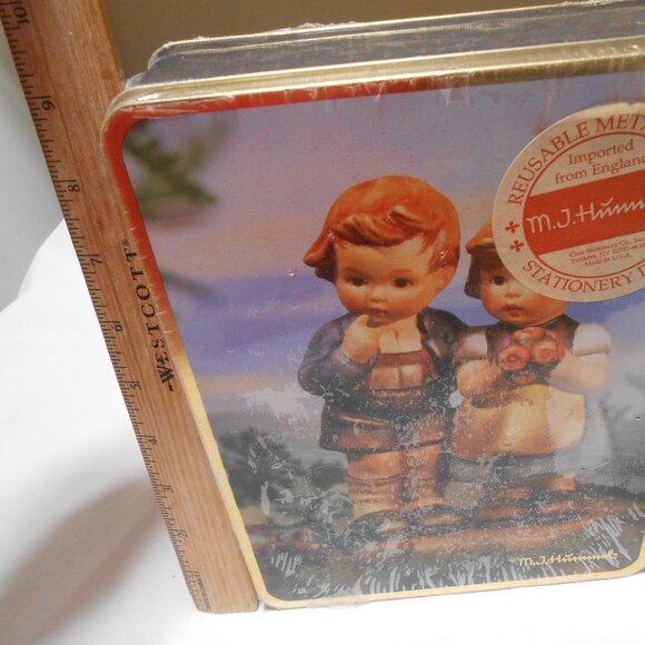 VTG M.J. HUMMEL REUSABLE METAL TIN CANISTER 1993 STATIONARY SET SEALED 🎁🔥 - Picture 8 of 11